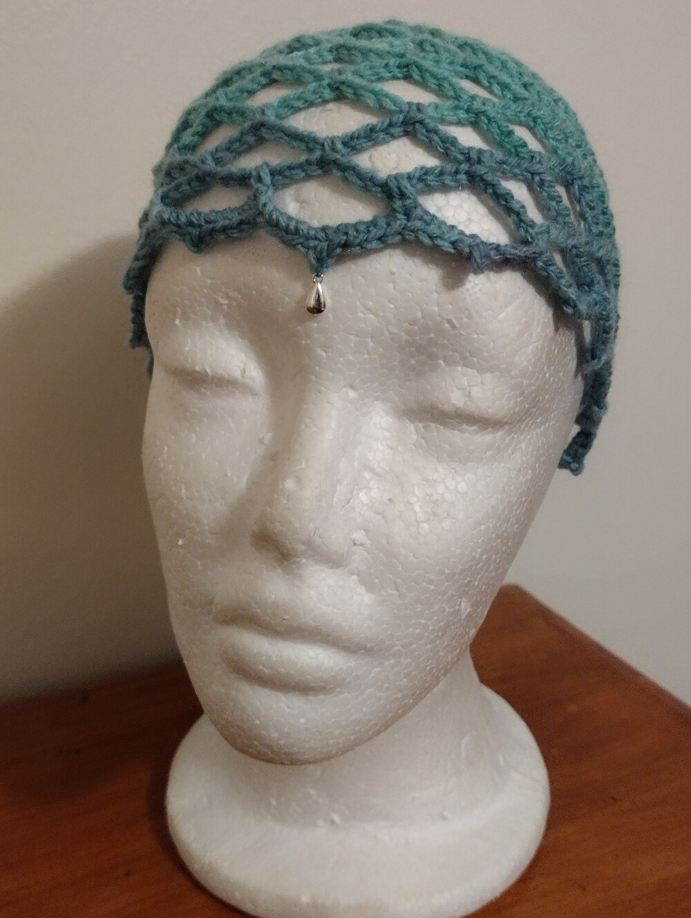 Handmade Crochet Decorative Headpiece Mesh Hat